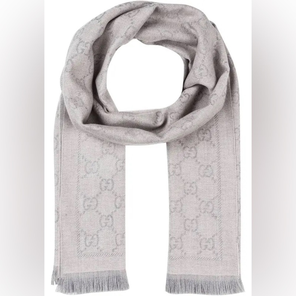 GUCCI: GG JACQUARD KNITTED SCARF
